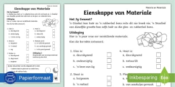 Materie & Materiale - Natuurwetenskappe En Tegnologie - Graad 4