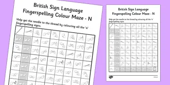 Sign Colour In British Sign Language Alphabets | twinkl.co.uk