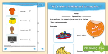 YLE Starters (Pre-A1) | English Exam Practice Resources | ESL