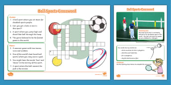 Sports Crossword Clues | Ball Sports | Home Learning