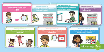 Health Messages in Advertising - Text Question Cards