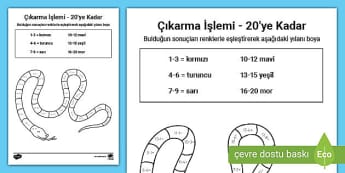 Çıkarma İşlemi - 20'ye Kadar