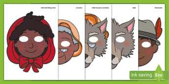 Little Red Riding Hood Story Role-Play Masks | Twinkl