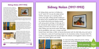 Sidney Nolan Fact File