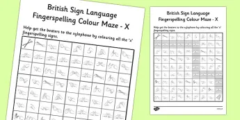 Sign Language Maze British Sign Language Alphabets | twinkl.co.uk
