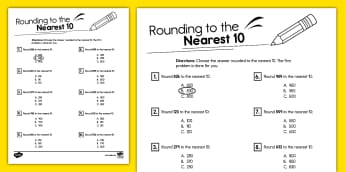 Rounding up + down — whole numbers style A little bit of task card