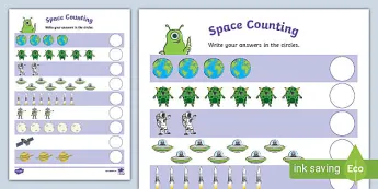 Space Counting Activities | twinkl.co.uk