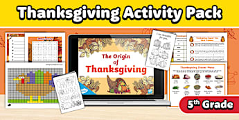 Fifth Grade Thanksgiving Activity Pack