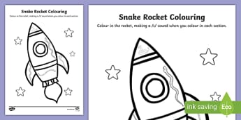s Sound Production Snake Rocket Colouring Sheet - s sound, s, sound production, colouring sheet, colouring, colours, colour in, themed colouring sheet 