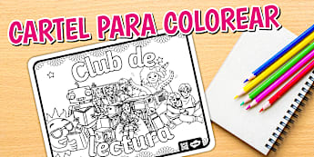 Club de lectura - Primaria para colorear