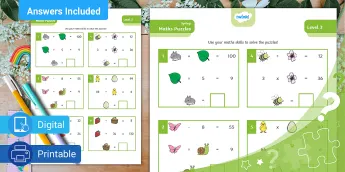 Spring Math Decoding Puzzle Spring Puzzles | twinkl.co.uk
