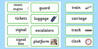 Functional Language/Role Play Train Station Primary Resources - S