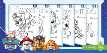 PAW Patrol Colouring Pages | Paramount | Twinkl