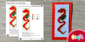 Make a Cross Stitch Heart Bookmark - Our Daily Craft