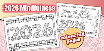 * NEW * 2026 Mindfulness Colouring Pages