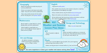Lesson plan on seasons for kindergarten