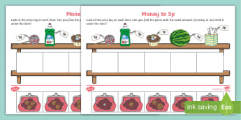 money activities for reception teaching money in reception