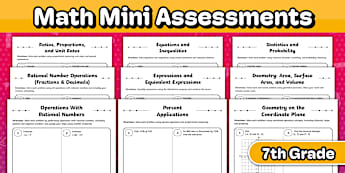Seventh Grade Math Assessment | Twinkl - Twinkl
