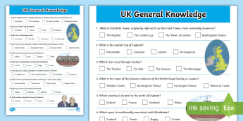 Set of 5 (week 6-10) KS3/4 General knowledge Form Time Quizzes