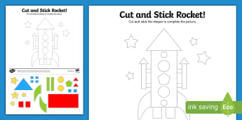 Space-Themed Scissor Skills Worksheet / Worksheet Pack