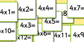 four times table teaching resources Advanced Tic Tac Toe: 4x4 Grid Play