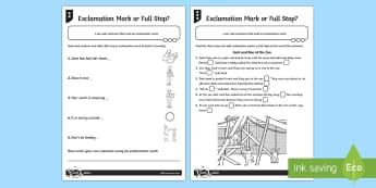 Exclamation Marks | Punctuation | KS1 Primary Resources