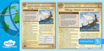 Vikings Attack Lindisfarne- News From the Past - Twinkl NewsRoom