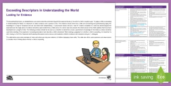 Exceeding Descriptors in Understanding the World – Looking for Evidence