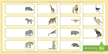 Drawer Peg Labels Animals Primary Resources, name, pet, cat, dog,