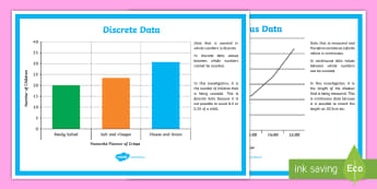 Statistics, Interpret and present discrete and continuous data using