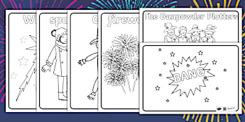 Bonfire Night Colouring - Twinkl