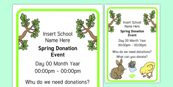 Spring Decor Donations Fundraising Posters | twinkl.co.uk