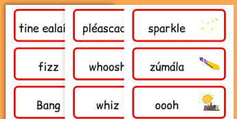 Onomatopoeia Examples - Word Wall Display