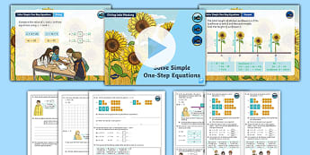 Year 6 Diving into Mastery: Solve Simple One-Step Equations Teaching Pack