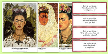 Frida Kahlo Artist Photopack and Prompt Questions - frida kahlo, photo pack, prompt, questions