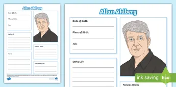 Fact File Example Authors Literature Fact File Template • Twinkl.com.au