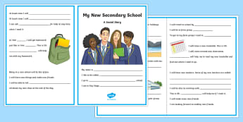 My New Secondary School Social Situation - social stories, social story, Transition, independence, change, ks2, ks3, primary, secondary, new school, new starters, progression