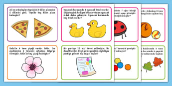 Ona Kadar Sayılarla Toplama-Çıkarma Problem Kartları-Twinkl