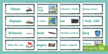 The Titanic Displays, Key Vocabulary and Timelines | KS2