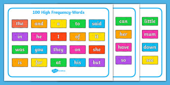 EYFS High Frequency Words - Primary Resource - Twinkl