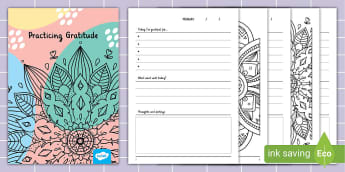 Gratitude Journal Mindfulness Colouring | Twinkl Busy Bees