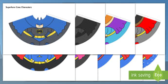 Superhero Cone Characters - superhero, cone, character, craft