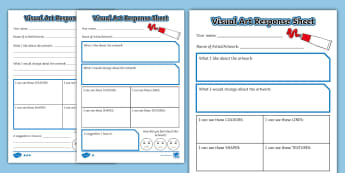 Visual Art Response Activity Sheet
