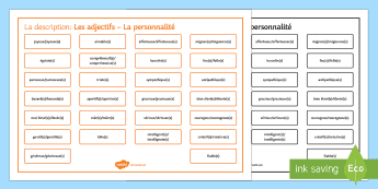 Adjectives Word Mat • Twinkl.ca