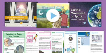 Space and Earth Science Activity Sheets for Year 3 and 4