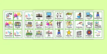 Education Visual Timetable • Twinkl.com.au