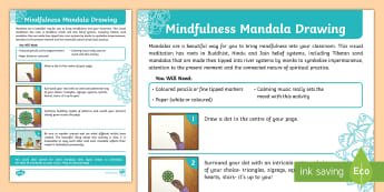 Mindfulness Mandala Drawing Activity - F-6 - Wellbeing