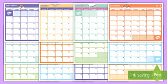 2019 Monthly Calendar Planning Template  - Monthly Calendar Planning Template 2017 - monthly, calendar, planning, template, 2017,calandar,calen