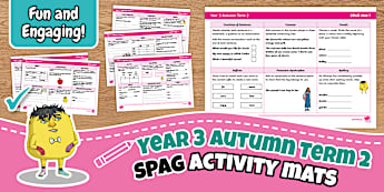 Year 3 SPaG Activity Mats - KS2 SPaG Resources - Twinkl
