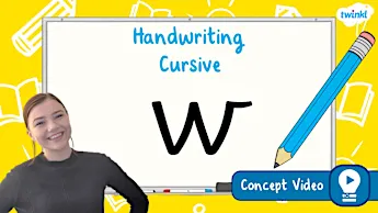 Cursive Hand W Cursive Handwriting Language • Twinkl.ca